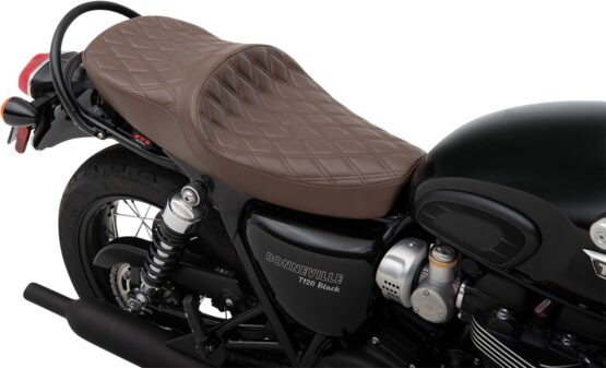 Double Diamond Vinyl 2-Up Seat Brown Low