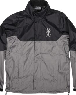 Thrashin Supply Mission Waterproof Rain Jacket Black/Gray XL Men's