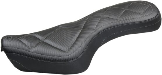 Tripper Carbon Fiber Vinyl 2-Up Seat Black Low&Back