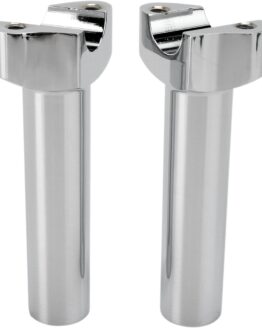 Drag Specialties Forged Aluminum Handlebar Risers Chrome 5-1/2in Rise Pair