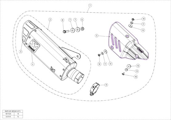 Titanium Slip On Exhaust w/ Carbon Heat Shield - Image 11