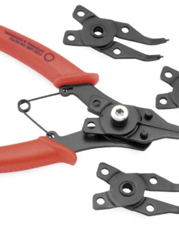 Snap Ring Pliers Set - 4 Jaws 45 D., 90 D. & Straight - 1 to 1.5 mm