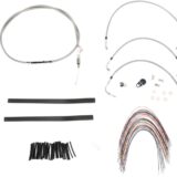 Extended Braided S.S. Control Cable Kit for Baggers - 13" tall bars (non-ABS) - Image 2