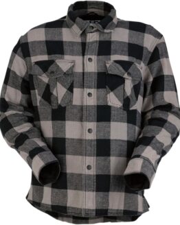 Z1R Duke Flannel Shirt Gray/Black Men's 5XL