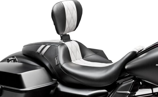 Outcast Diamond Full Solo Seat Black/White w/Backrest