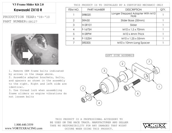 V3 2.0 Frame Slider Kit - Image 2