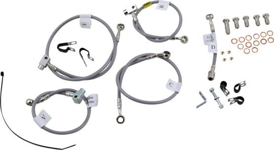 Stainless Steel 5 Lines ABS Brake Line Kit – Front & Rear Included