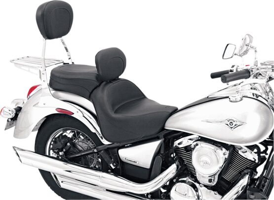 Touring Smooth Vinyl 2-Up Seat Black w/Backrest - Image 2