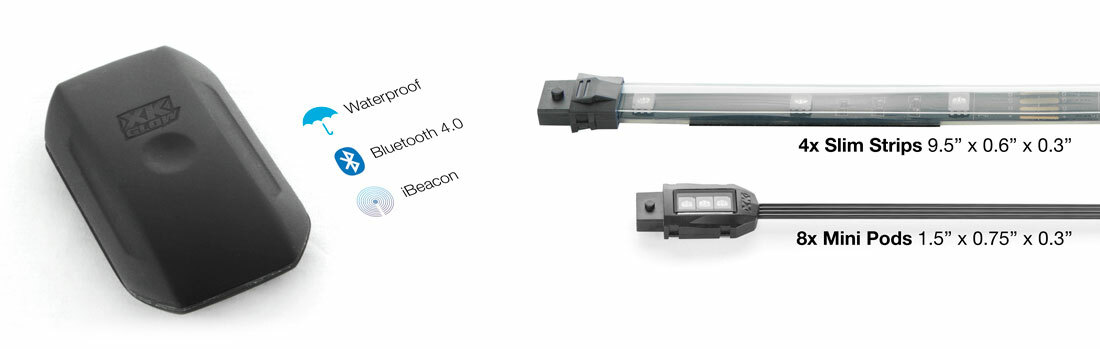 XK Glow Strip Million Color Smartphone LED Light Kit 8 Pod 4 Strip - Image 3