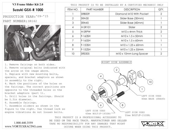 V3 2.0 Frame Slider Kit - Image 2