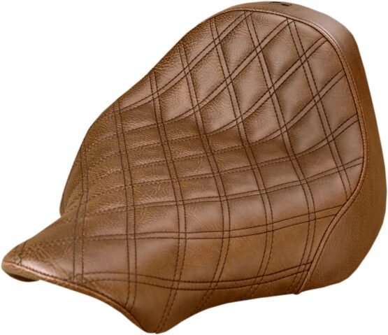 Renegade Lattice Stitched Solo Seat Brown Gel