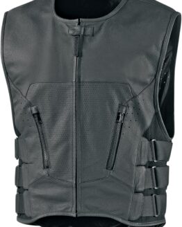 D30 Leather Vest - Black Men's 4X-Large