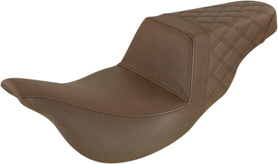 Step-Up Rear Lattice Stitch 2-Up Extended Reach Seat Brown