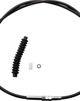 Drag Specialties Black Vinyl Clutch Cable +4in Alternate Length Harley For XL/FL/FX