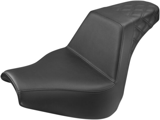 Step-Up Rear Lattice Stitch 2-Up Seat - Black