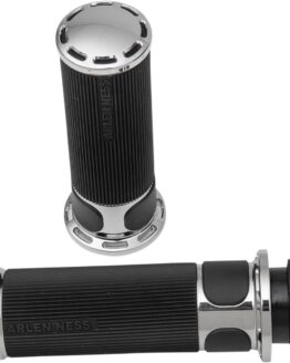 Arlen Ness Cable Style Fusion Series Slot Track Grips Chrome