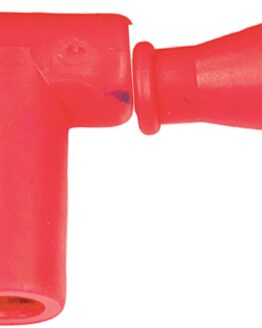T Type Spark Plug Cap / Boot Red, 5k Ohm 2-Pack