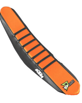 D'Cor Black/Orange Seat Cover w/ Black Ribs Fits 11-15 KTM SX/F