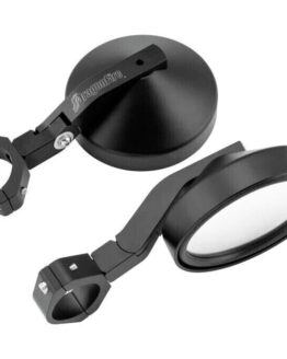 DragonFire SS Defender Side Mirrors Black Pair Fits 1.75-2 in. Cages