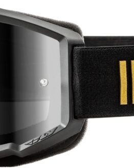 Fly Racing Youth Zone Goggle Black/Gold Silver Mirror Smoke Lens