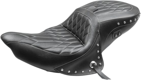 Heated Concho Diamond 2-Up Seat Black Foam