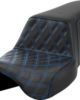 Saddlemen Step-Up Seat Blue Lattice Stitch FLH/FLT 2008-2023 Harley