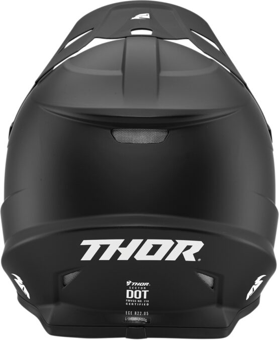 Sector Full Face Offroad Helmet Solid Matte Black X-Small - Image 3