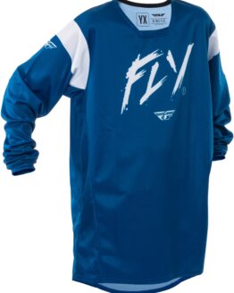 Fly Racing Youth Kinetic Stoke Jersey Navy/White Youth X-Large