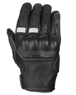 Twist of Fate Leather Gloves Black/White - Medium