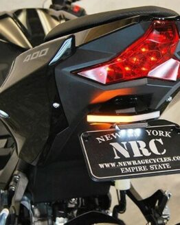 New Rage Cycles Black Fender Eliminator Kit Fits 2018-24 Kawasaki Ninja 400