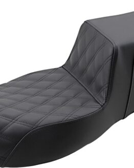 Step-Up Lattice Stitched 2-Up Seat - Black