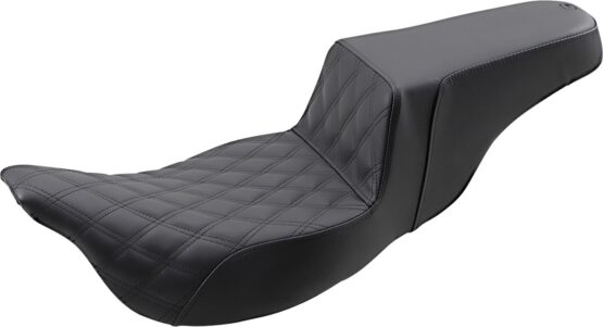 Step-Up Lattice Stitched 2-Up Seat - Black