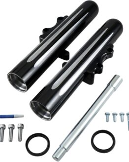 Arlen Ness Hot Leg Fork Legs Black Deep Cut Dual Disc