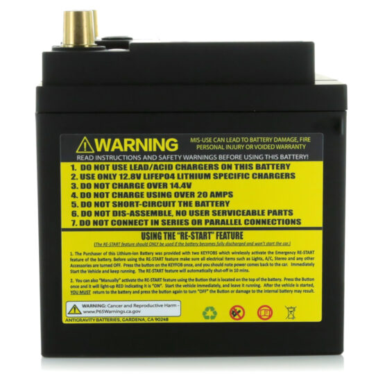 H6/Group 48 Lithium Car Battery w/Re-Start - Image 2