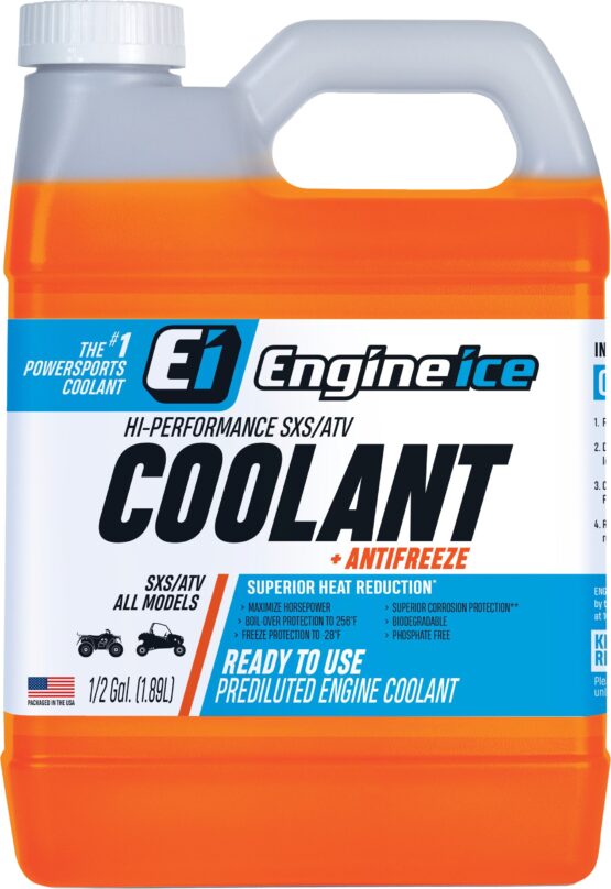 Orange Hi-Performance SXS/ATV Coolant + Antifreeze - 1/2 Gallon, Premixed