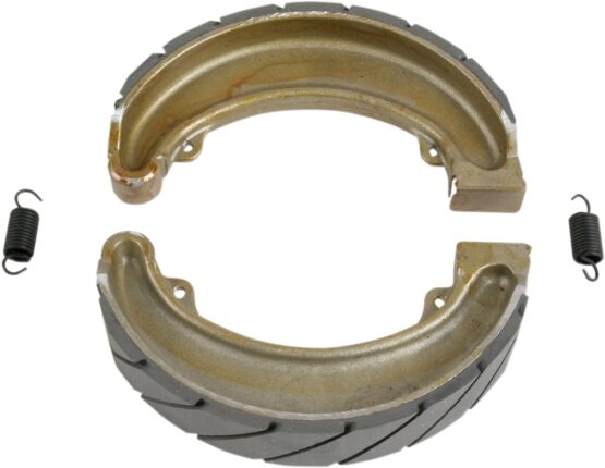 Grooved Organic Rear Brake Shoes w/ Springs