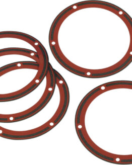 5 Pack Twin Cam Derby Cover Gaskets - 0.030 Paper w/ Bead