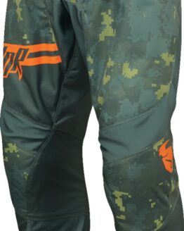 Thor Youth Sector DIGI Pants Camo Green Orange Size 18