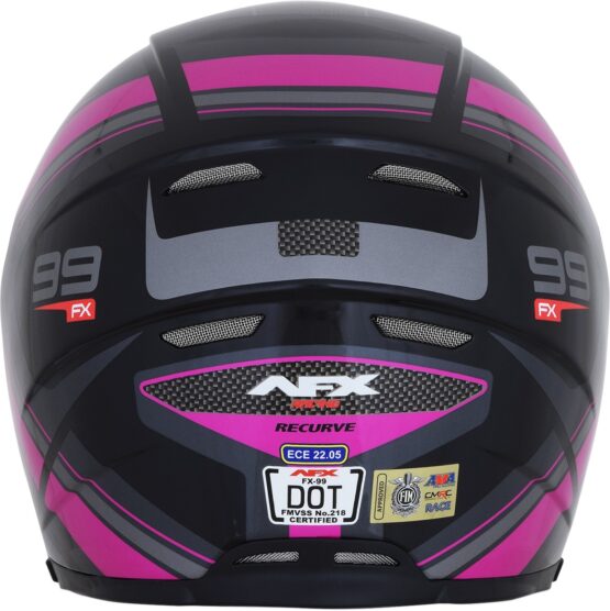 FX-99 Full Face Street Helmet Pink Small - Image 3