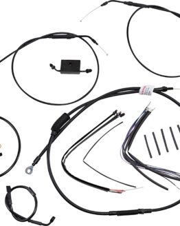 Extended Black Control Cable Kit For 14" T-Bar Handlebars