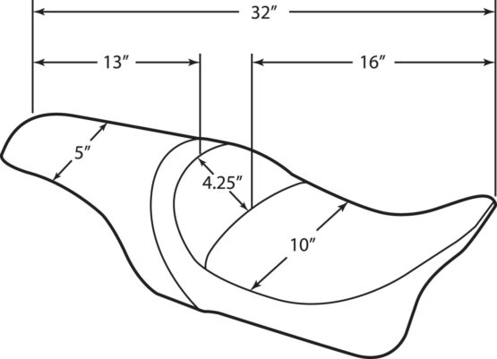 Predator Smooth Vinyl 2-Up Seat Low 1" - Image 2