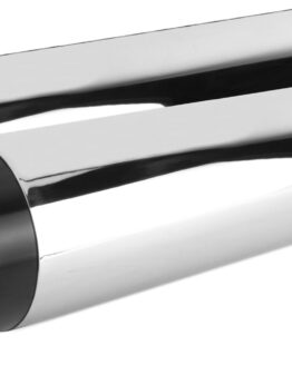 Comp-S Slip On Exhaust Mufflers - Chrome w/ Black Tips