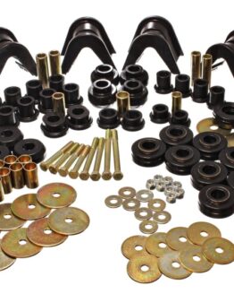 Black Hyper-Flex Master Bushing Set Fits 66-77 Bronco 4WD w/ 4Deg. C-Bushings