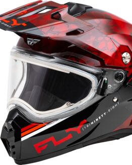 Fly Racing Trekker CW Conceal Helmet Red/Black Medium Electric Shield