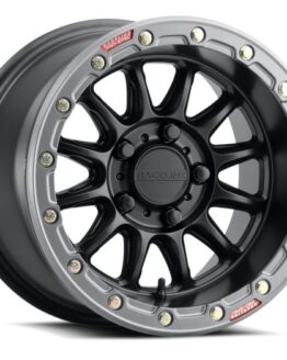 Raceline Alpha Beadlock Wheel 15x10 6x139.7 +25 Black Gunmetal Ring