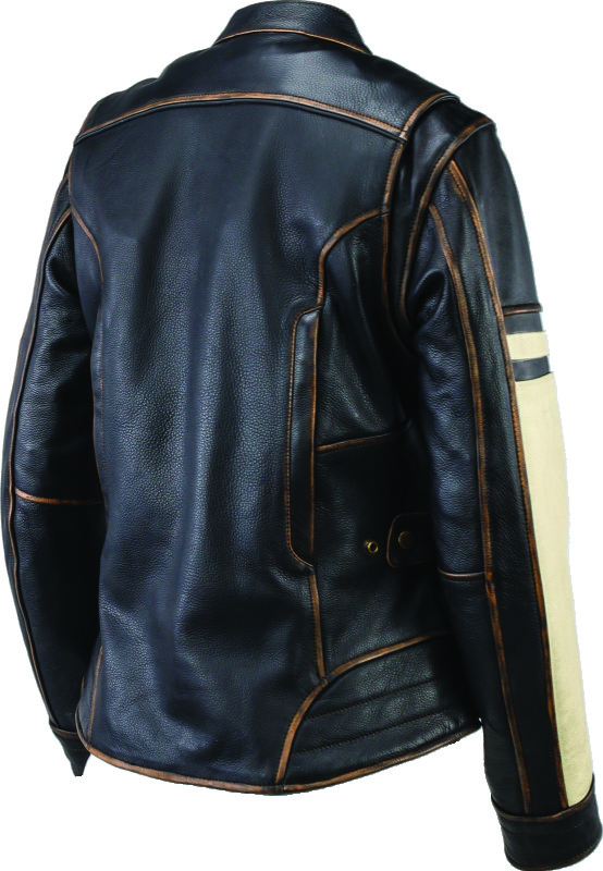 Kuryakyn Dame Vintage Leather Jacket Black Womens Small - Image 3