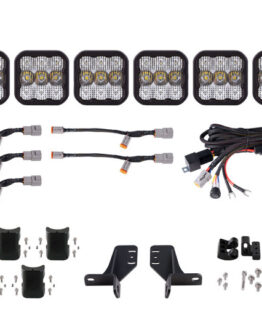 Bronco SS5 6-Pod CrossLink Grille Lightbar Kit Sport - White Combo