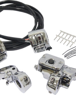 Harddrive Chrome Handlebar Controls 9/16" w/Switches