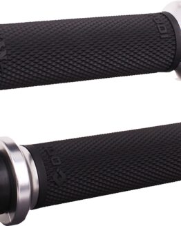 ODI Ruffian Lock-On Grips Black/Silver Throttle-By-Wire Harley