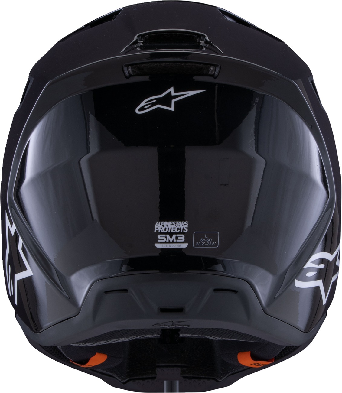 Alpinestars SM3 Solid Helmet Black Gloss Medium - Image 4